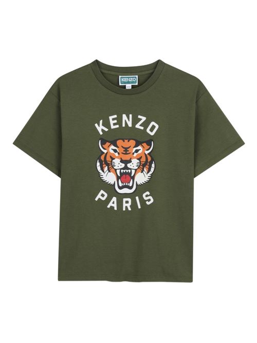 T-shirt unisex Kenzo Kids verde con tigre KENZO Kids | K6167664B